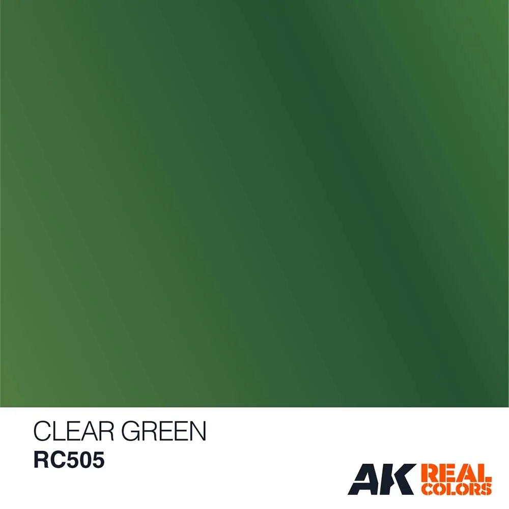 Краска AK Interactive, акриловая Clear Green (прозрачный зеленый), 10 мл
