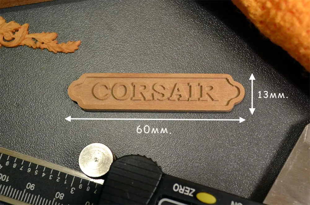 Табличка CORSAIR, груша, рез ЧПУ