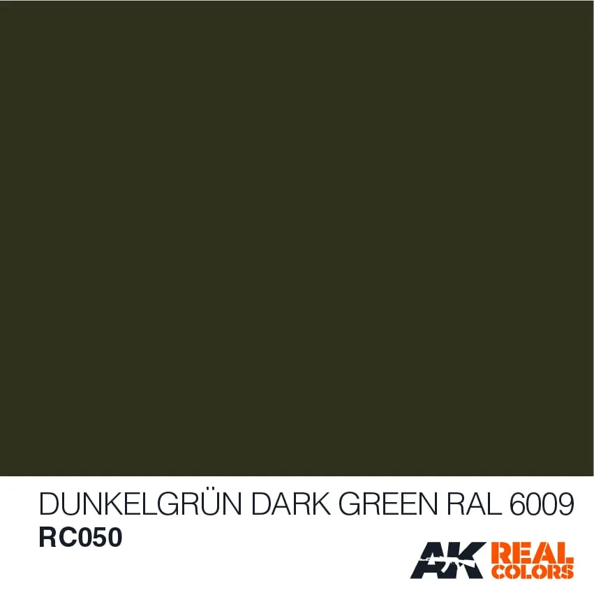 Краска AK Interactive, акриловая Dunkelgrün-Dark Green RAL 6009 (темно-зеленый), 10 мл
