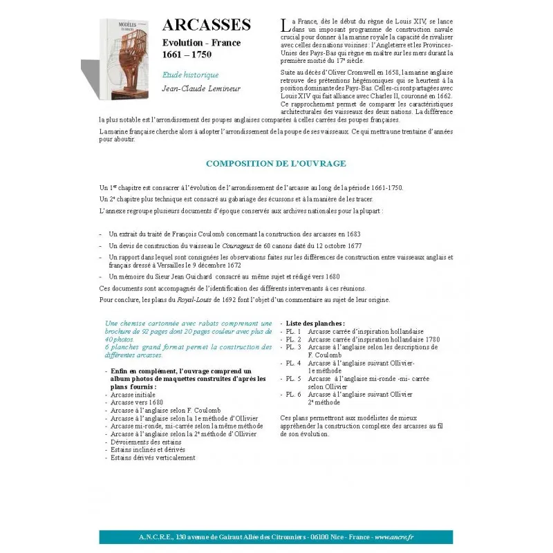 Lower stern framing evolution in France 1661 - 1750