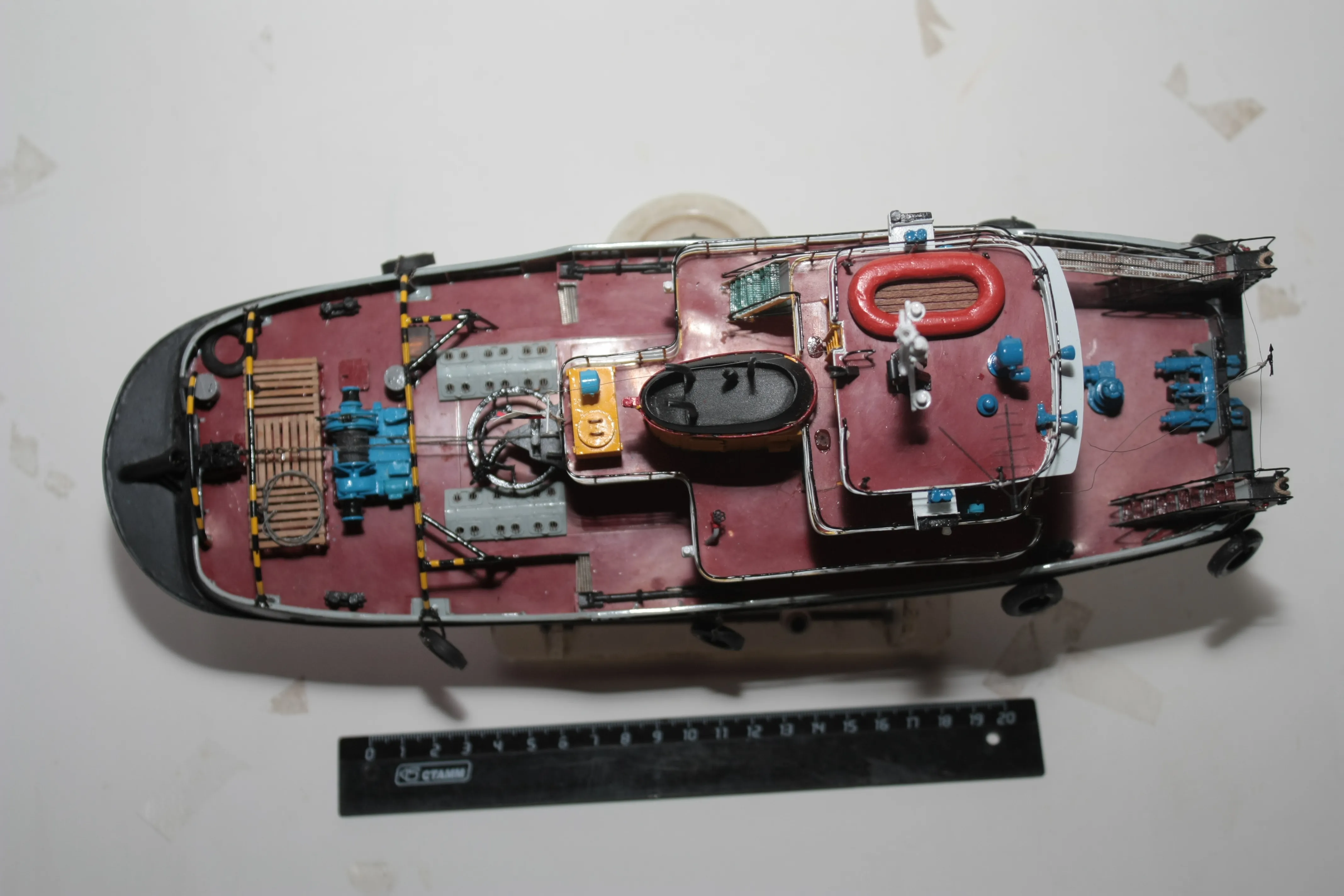 Модель корабля Буксир-толкач Шлюзовой-121 - Верфь на Столе