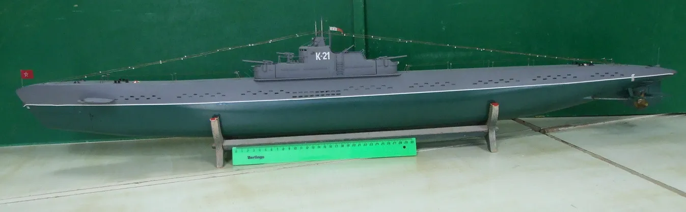 Модель корабля Крейсерская подводная лодка К-21 - Верфь на Столе