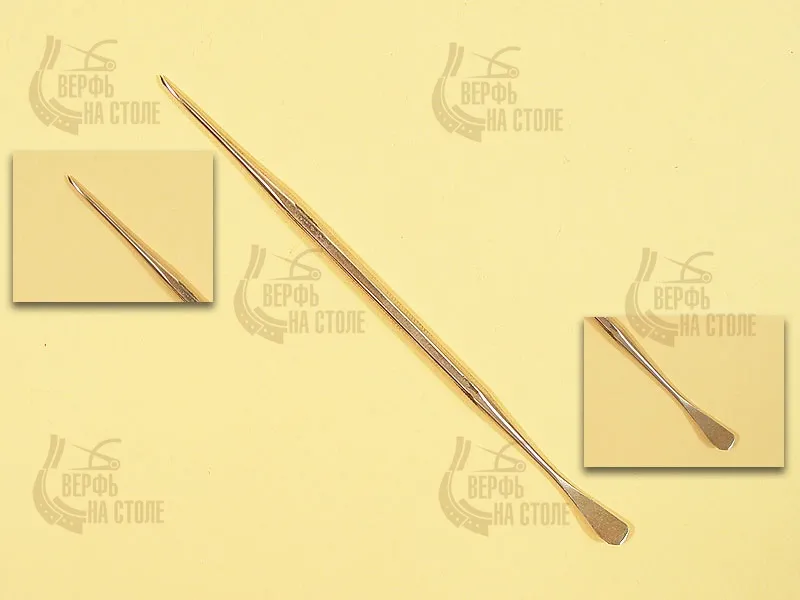 Двухсторонняя стека, 15 см, лопаточка и узкий ланцет