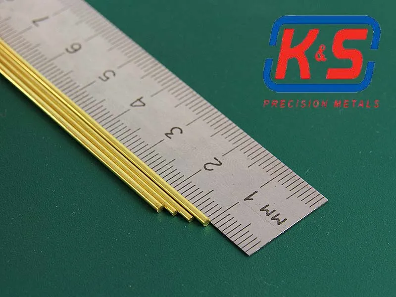 Ассортимент латунных прутков 1,6 и 1,2 мм, 4 шт