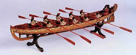 Модель прогулочной барки, примерно 1700 г