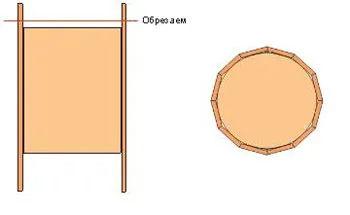 San Martin OcCre. Сечение заготовки будущей бочки
