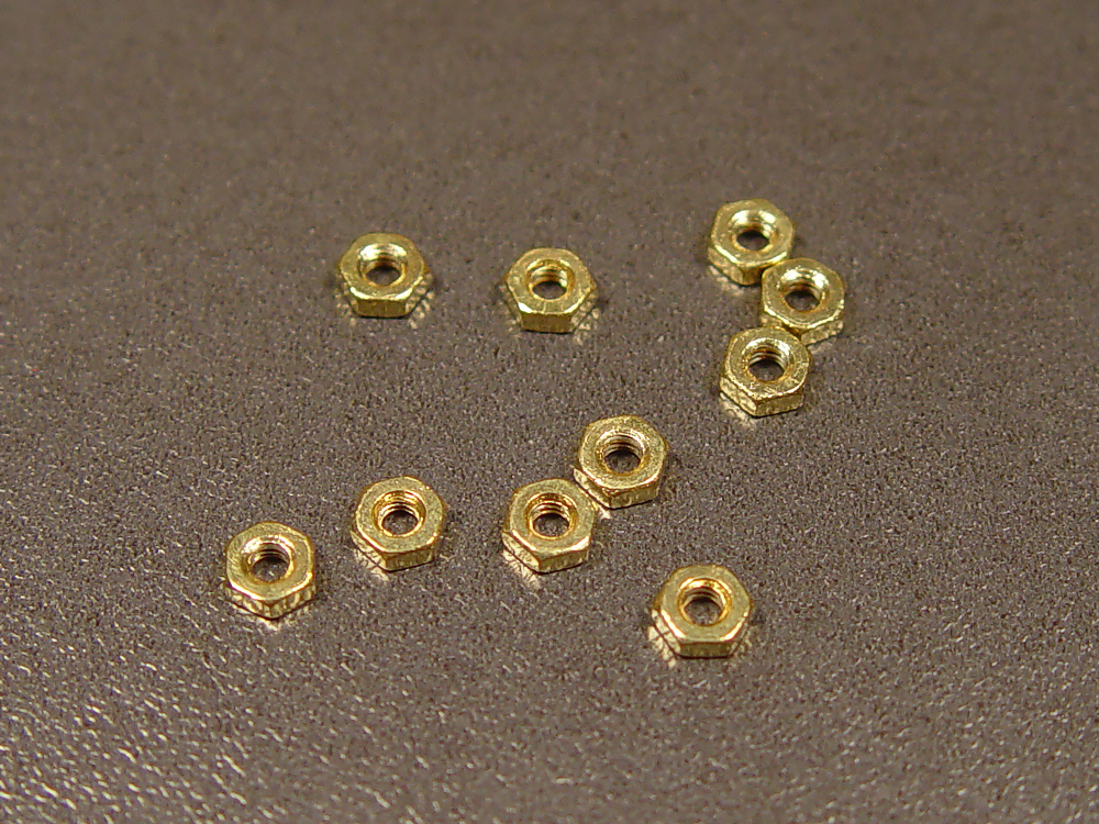 Купить Миниатюрная гайка М2 латунь, 10 шт в интернет магазине "Верфь на ...