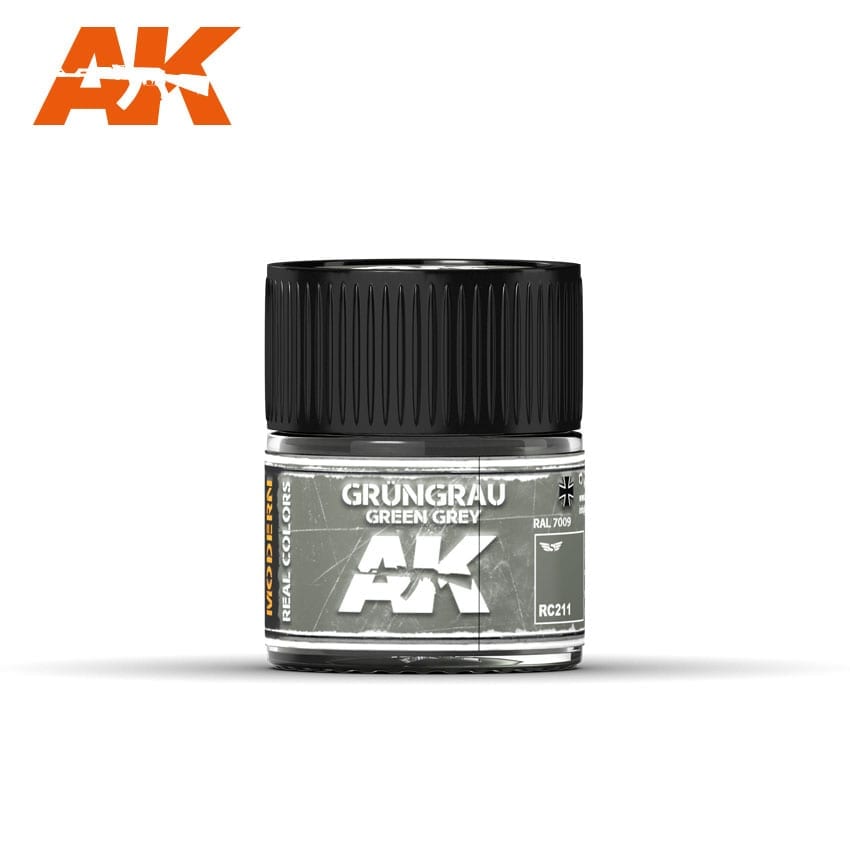 Краска AK Interactive, акриловая GRÜNGRAU-GREEN GREY RAL 7009 (MODERN) / зелено-серый, 10 мл Краска AK Interactive, акриловая GRÜNGRAU-GREEN GREY RAL 7009 (MODERN) / зелено-серый, 10 мл