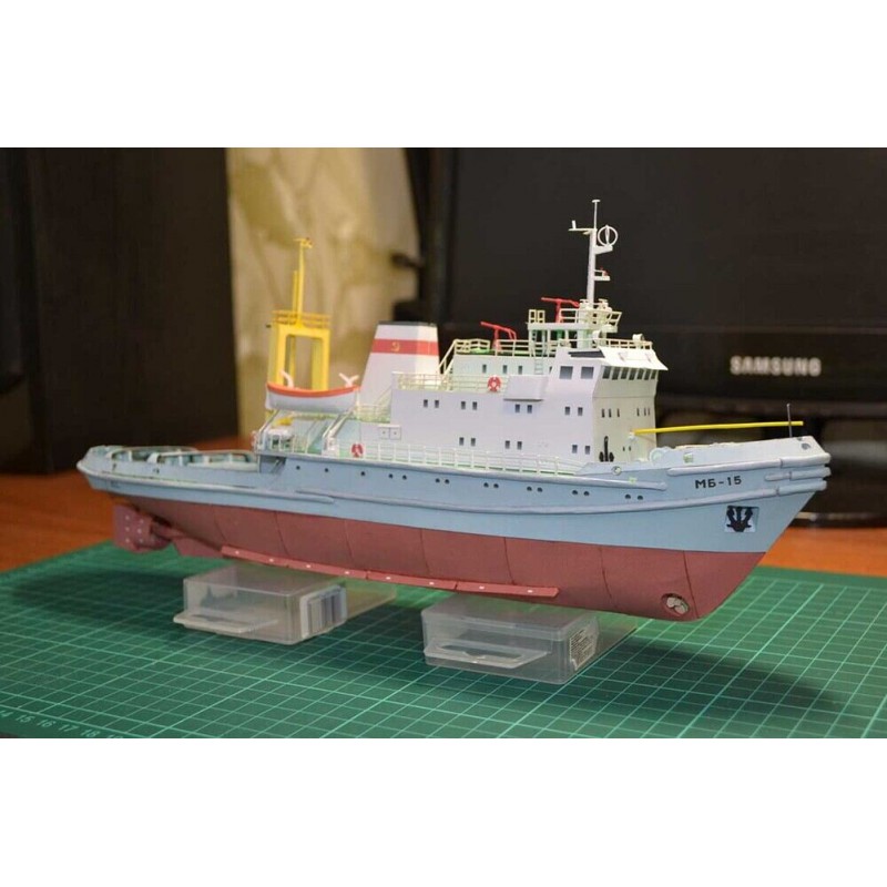 Модель из картона морской буксир пр. 714 МБ-15, СССР 1977 г. Модель из картона морской буксир пр. 714 МБ-15, СССР 1977 г.
