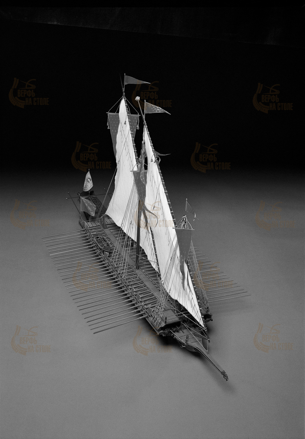 Чертеж галеры Reale De France, масштаб 1:60 Чертеж галеры Reale De France, масштаб 1:60