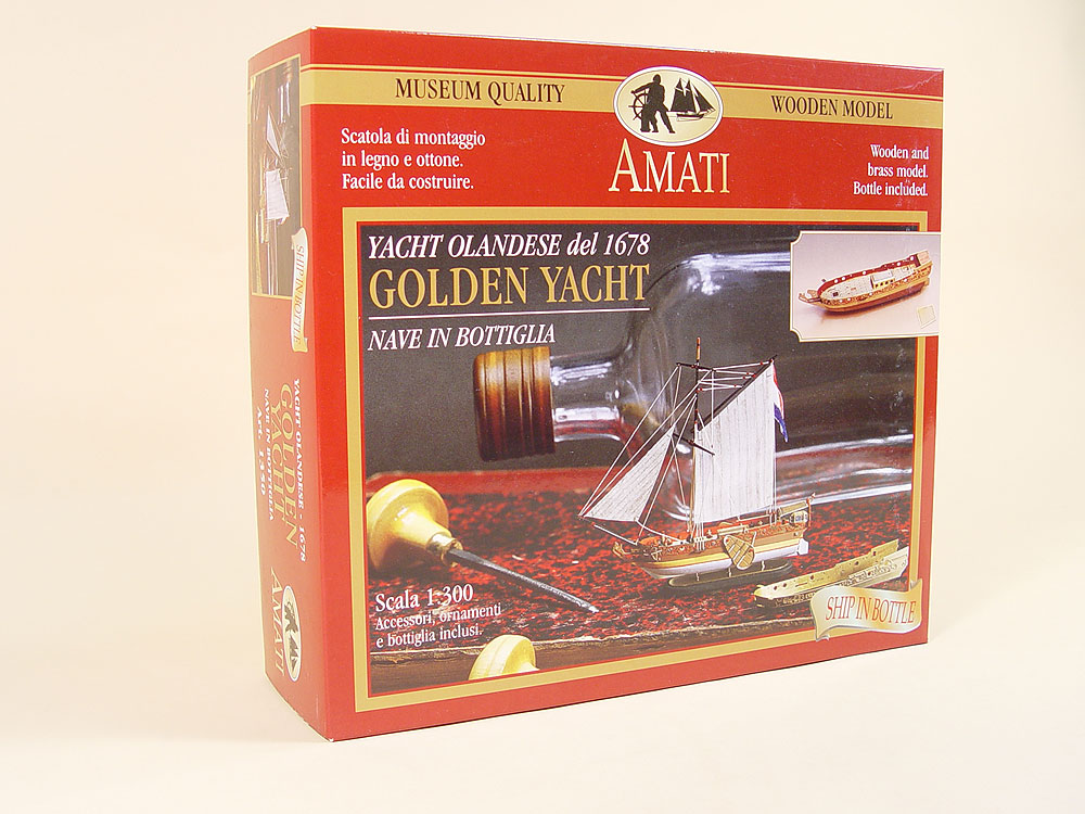 Golden Yacht корабль в бутылке + набор инструментов для сборки Golden Yacht корабль в бутылке + набор инструментов для сборки