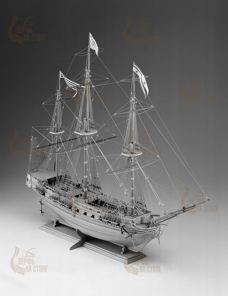 Чертеж корабля Sirene, масштаб 1:75 Чертеж корабля Sirene, масштаб 1:75