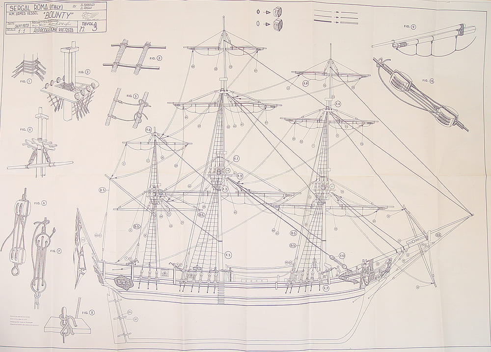 Чертеж корабля HMS Bounty Чертеж корабля HMS Bounty