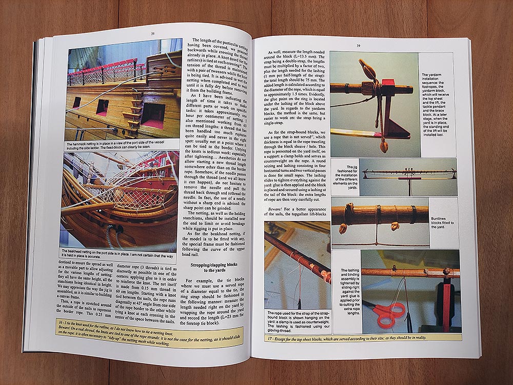 Fitting and rigging a 74-gun model ship Fitting and rigging a 74-gun model ship