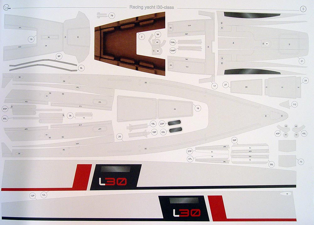 Модель из бумаги яхта "L30 class" Модель из бумаги яхта "L30 class"