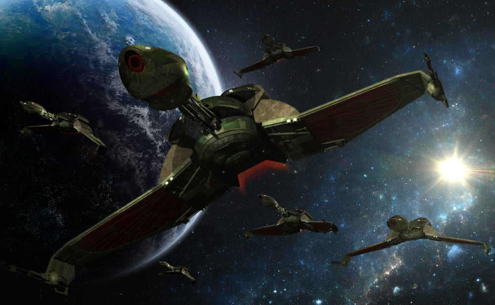 Космический корабль Klingon Bird-of-prey, сериал Star Trek Космический корабль Klingon Bird-of-prey, сериал Star Trek