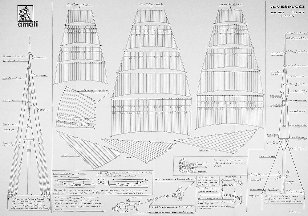 Чертеж корабля AMERIGO VESPUCCI Чертеж корабля AMERIGO VESPUCCI