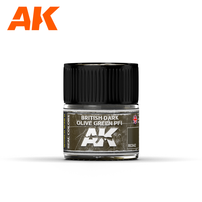 Краска AK Interactive, акриловая British Dark Olive Green PFI (Британский темно-оливковый зеленый), Краска AK Interactive, акриловая British Dark Olive Green PFI (Британский темно-оливковый зеленый),