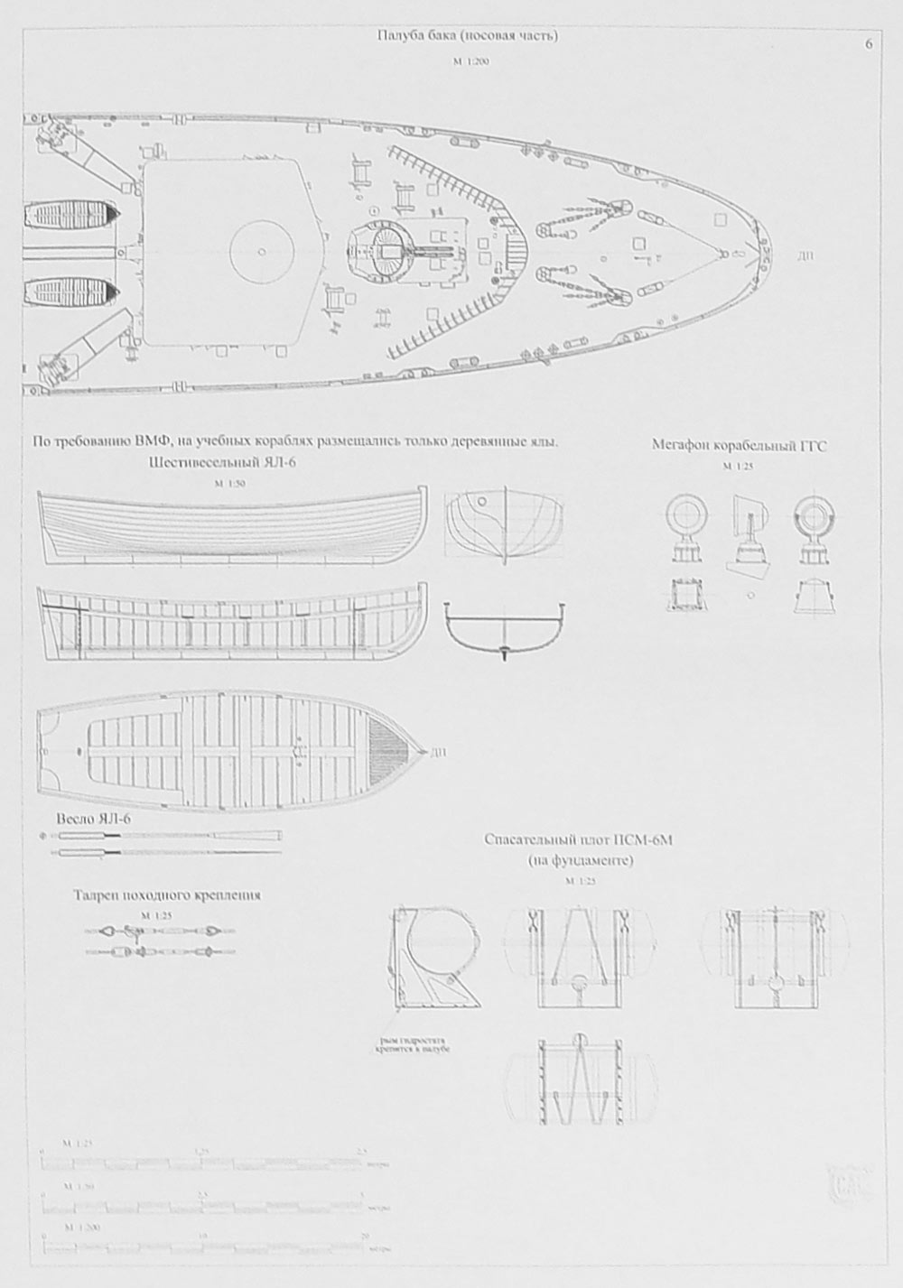 Чертеж учебного корабля пр. 1886У Бородино