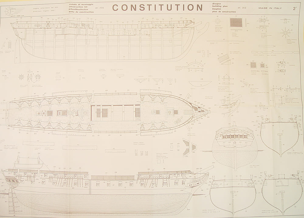 Чертеж корабля USS Constitution Чертеж корабля USS Constitution