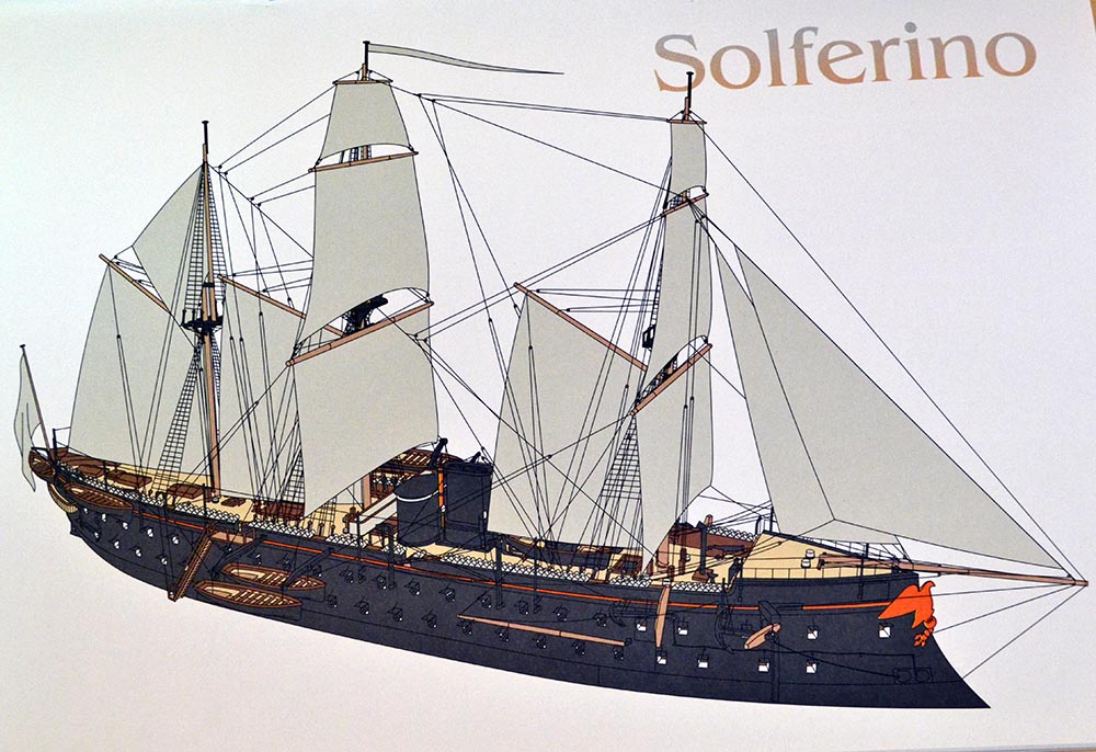 Модель из бумаги броненосец "Solferino" Модель из бумаги броненосец "Solferino"