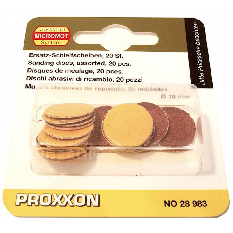 Шлифовальные диски Proxxon 18 мм, 20 шт