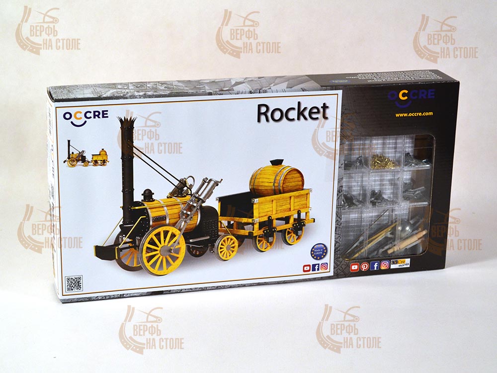 Модель паровоза Ракета (ROCKET) + (Стартовый набор инструментов)