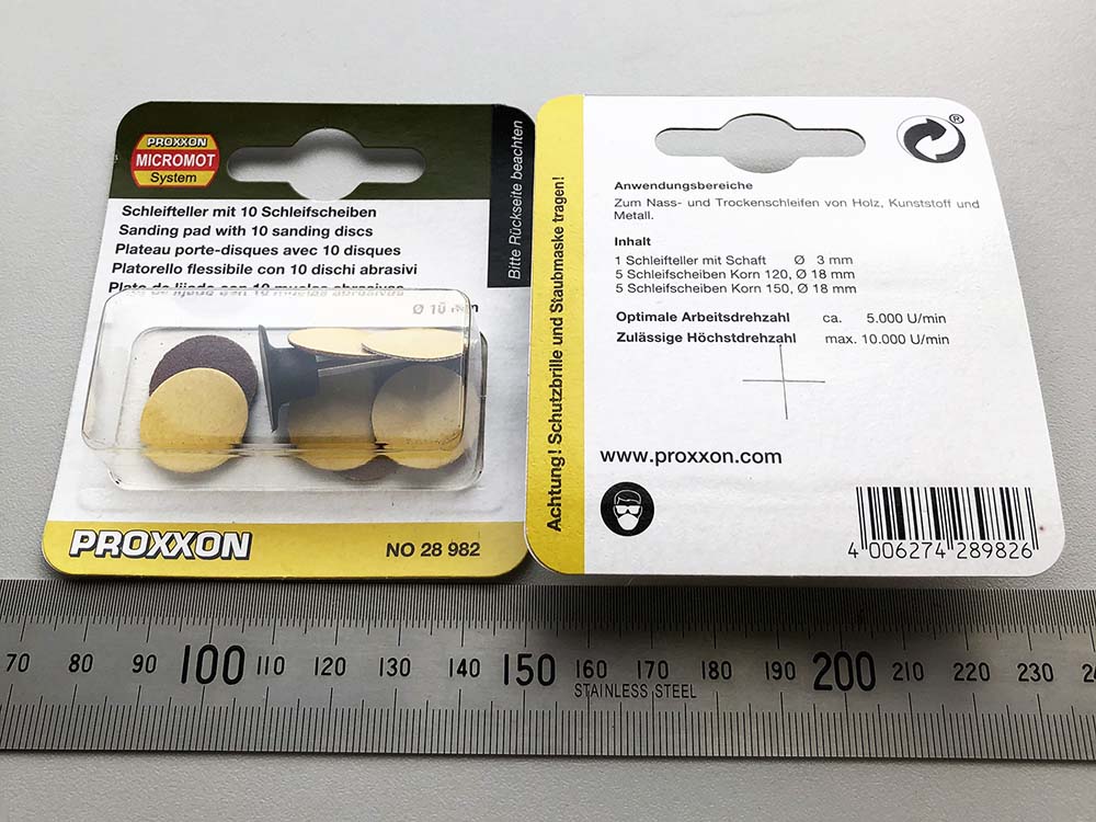 Шлифовальные диски Proxxon 18 мм, 10 шт Шлифовальные диски Proxxon 18 мм, 10 шт