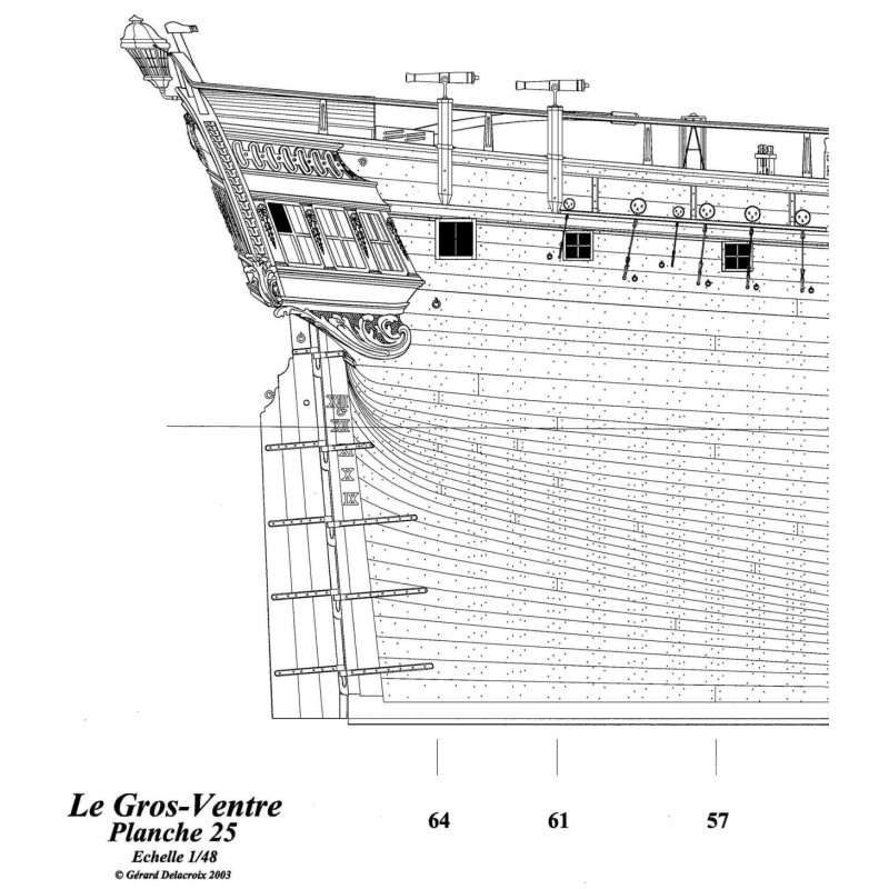 Le Gros Ventre, 1766 + чертежи Le Gros Ventre, 1766 + чертежи