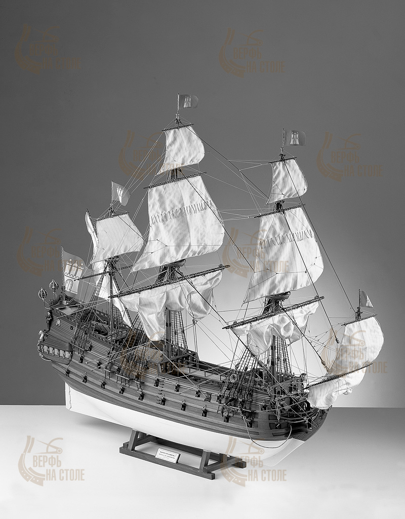Чертеж корабля Wappen Von Hamburg, масштаб 1:50 Чертеж корабля Wappen Von Hamburg, масштаб 1:50