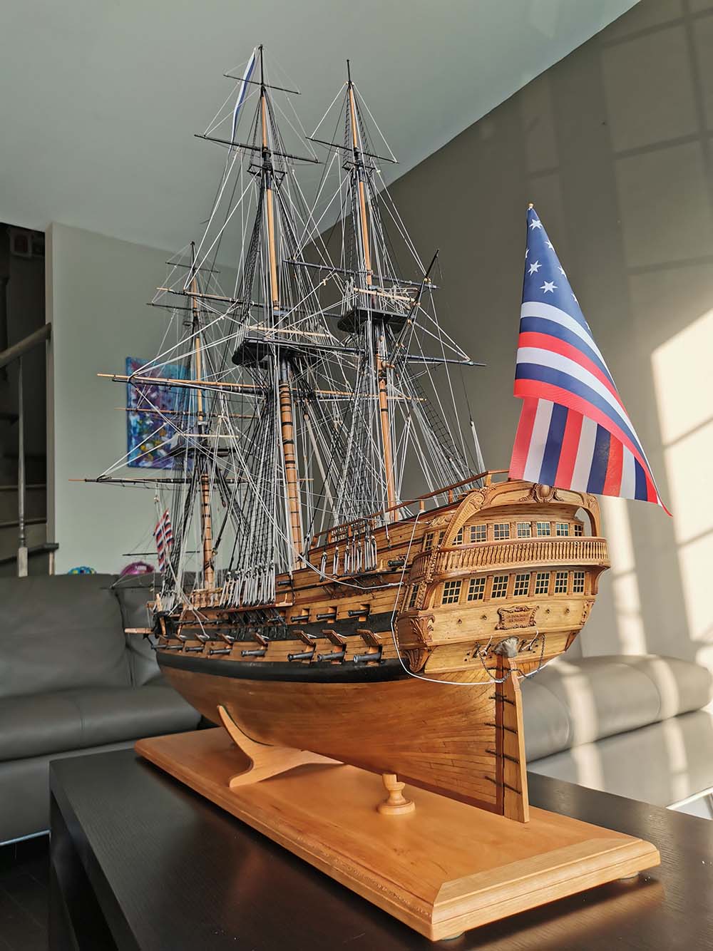 модель корабля для сборки Bonhomme Richard 1779 версия вишня-груша модель корабля для сборки Bonhomme Richard 1779 версия вишня-груша