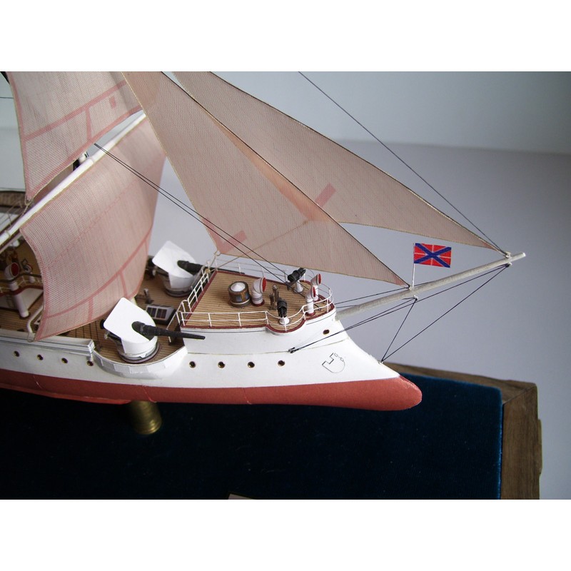 Модель из картона канонерская лодка "Кореец", Россия 1888 г Модель из картона канонерская лодка "Кореец", Россия 1888 г