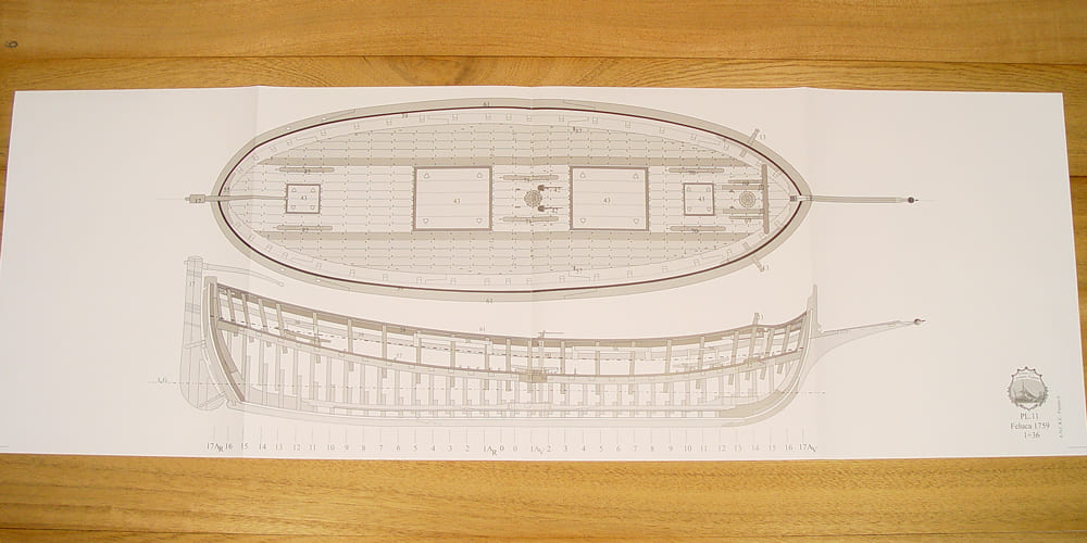 N.S. del Rosario felucca, 1759 + чертежи N.S. del Rosario felucca, 1759 + чертежи