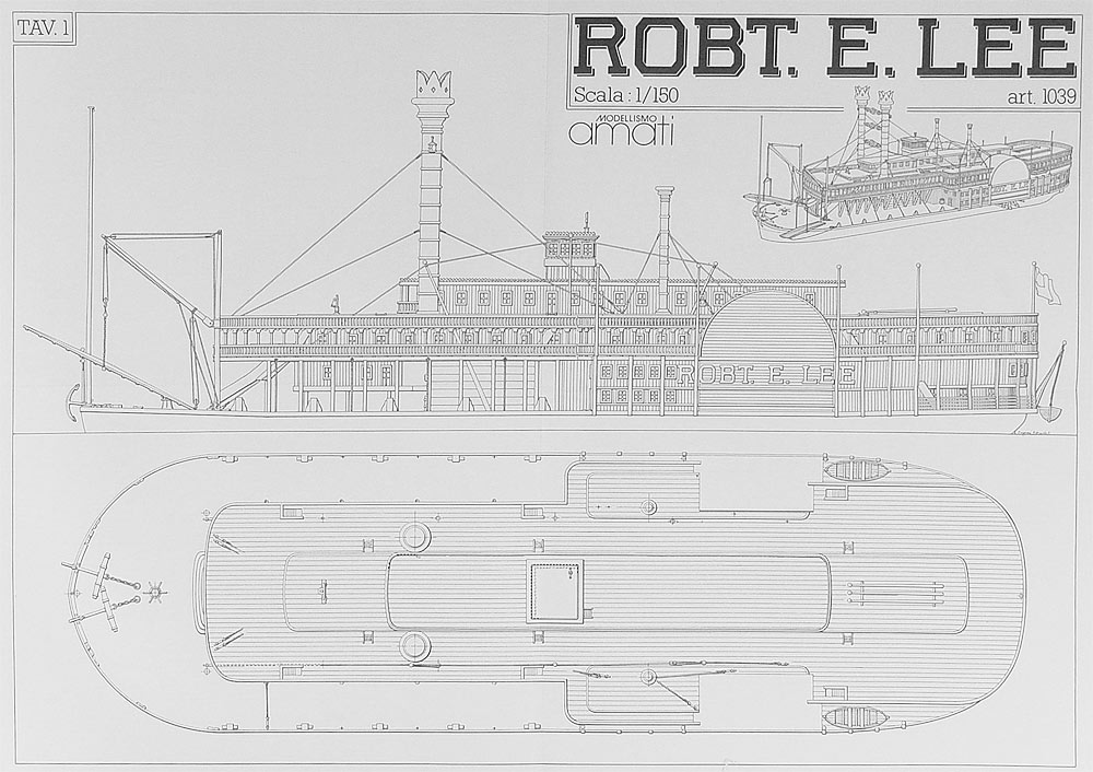 Чертеж парохода Robert E. Lee Чертеж парохода Robert E. Lee