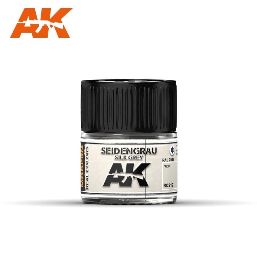 Краска AK Interactive, акриловая SEIDENGRAU-SILK GREY RAL 7044 / серый шелк, 10 мл Краска AK Interactive, акриловая SEIDENGRAU-SILK GREY RAL 7044 / серый шелк, 10 мл