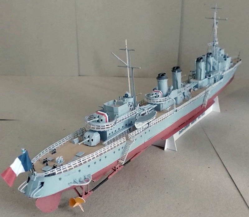 Модель из картона французский эсминец ALBATROS