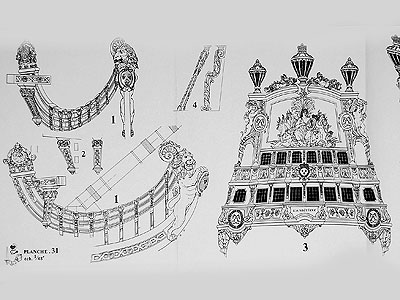De L'Ambitieux (le trois-ponts de Tourville), 1680 + чертежи De L'Ambitieux (le trois-ponts de Tourville), 1680 + чертежи