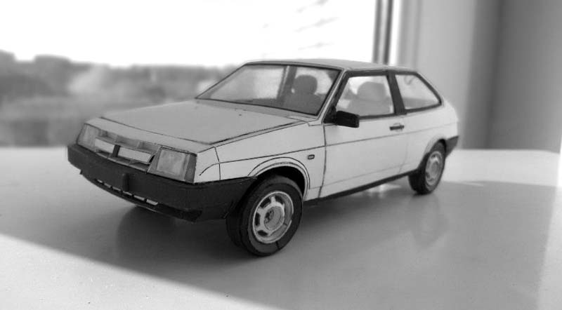 Модель из картона Автомобиль легковой (Восьмерка) Модель из картона Автомобиль легковой (Восьмерка)