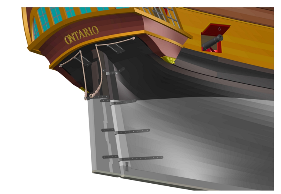 Корма 3D для HMS Ontario Корма 3D для HMS Ontario
