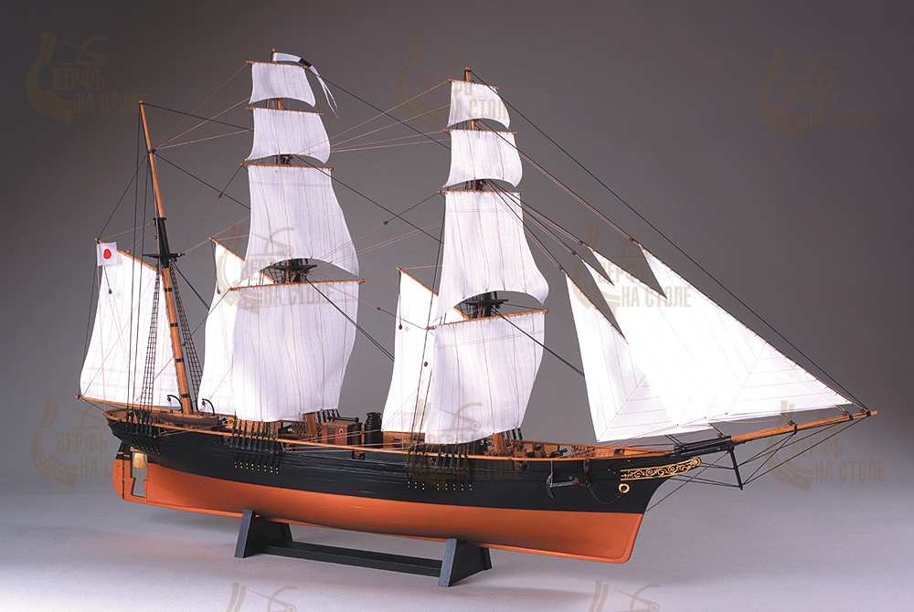 деревянная модель парусника Kanrin Maru деревянная модель парусника Kanrin Maru