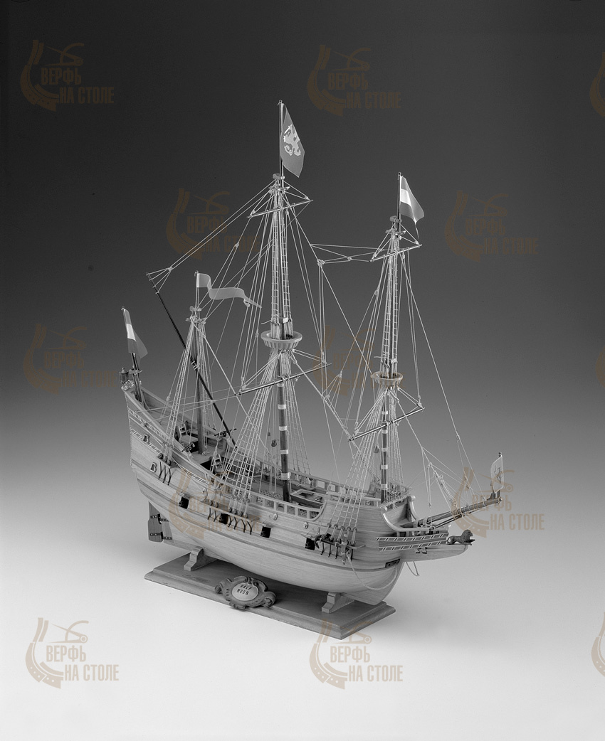 Чертеж корабля Half Moon, масштаб 1:50