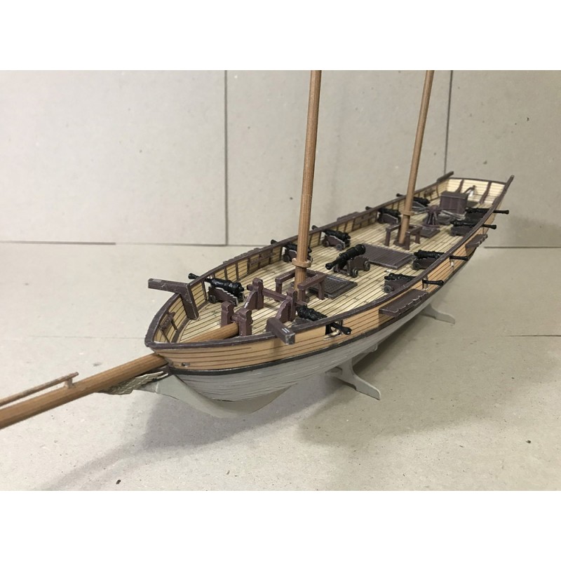 Модель из картона шхуна Halcon, Испания, 1840 г