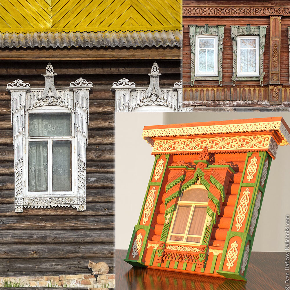 Сборная модель наличника "Бахромчатый", 288 деталей + Клей и краски в комплекте Сборная модель наличника "Бахромчатый", 288 деталей + Клей и краски в комплекте