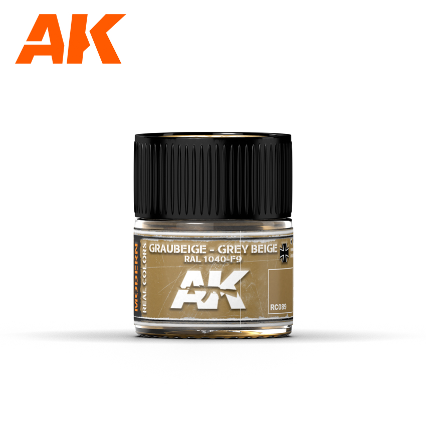 Краска AK Interactive, акриловая "RAL 1040-F9 серый бежевый", 10 мл Краска AK Interactive, акриловая "RAL 1040-F9 серый бежевый", 10 мл