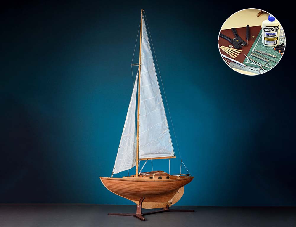 Яхта Folkboat, комплектация Стандартная + (Полный набор инструментов, клея и лак) Яхта Folkboat, комплектация Стандартная + (Полный набор инструментов, клея и лак)