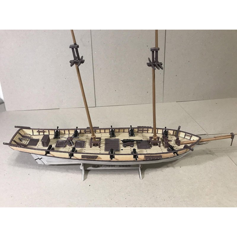 Модель из картона шхуна Halcon, Испания, 1840 г