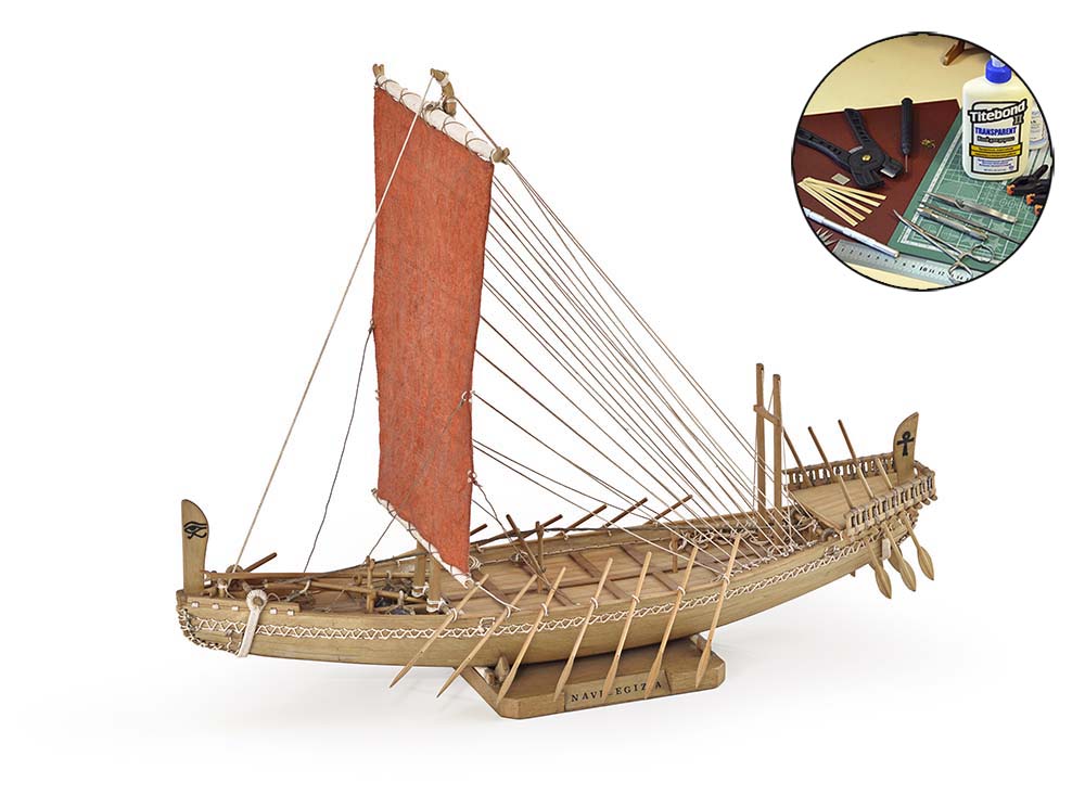 Египетское судно (Egyptian ship) + (Полный набор инструментов, клея и краски) Египетское судно (Egyptian ship) + (Полный набор инструментов, клея и краски)