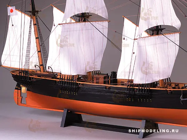 деревянная модель парусника Kanrin Maru деревянная модель парусника Kanrin Maru