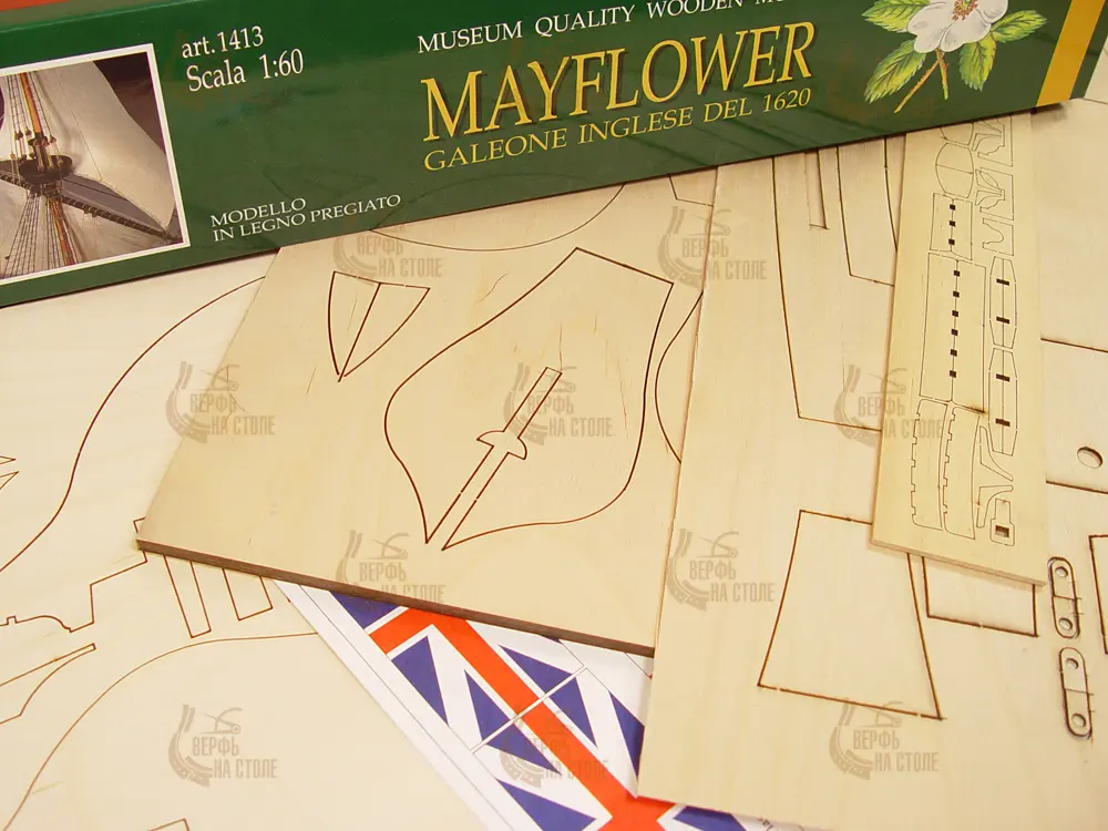 Английский галеон Mayflower + (Стартовый набор инструментов)