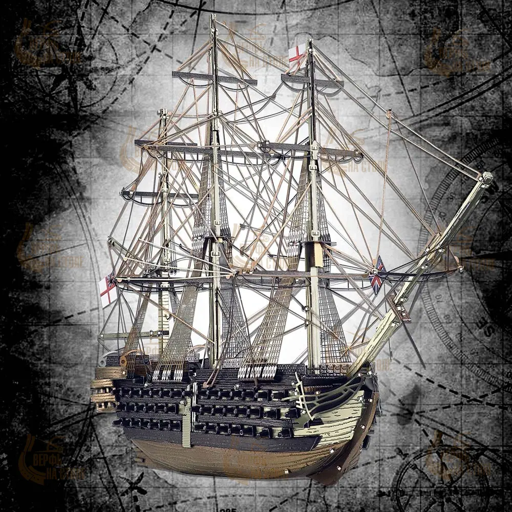 HMS Victory (цветная 3D модель)